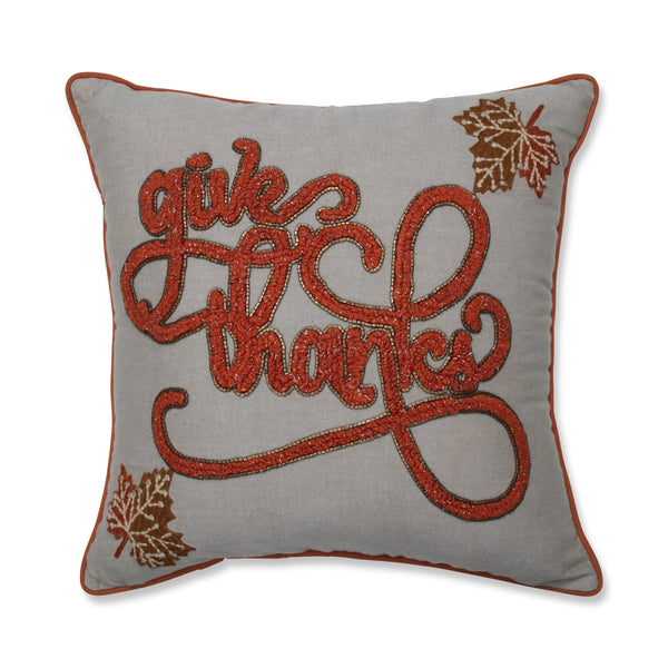 pillow perfect Give Thanks Harvest Decorative Pillow Orange/Gold/Beige