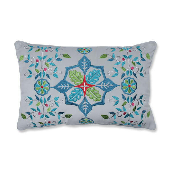 pillow perfect Indoor Christmas Snowflakes and Berries Lumbar Pillow Multicolored Rectangular Throw Pillow