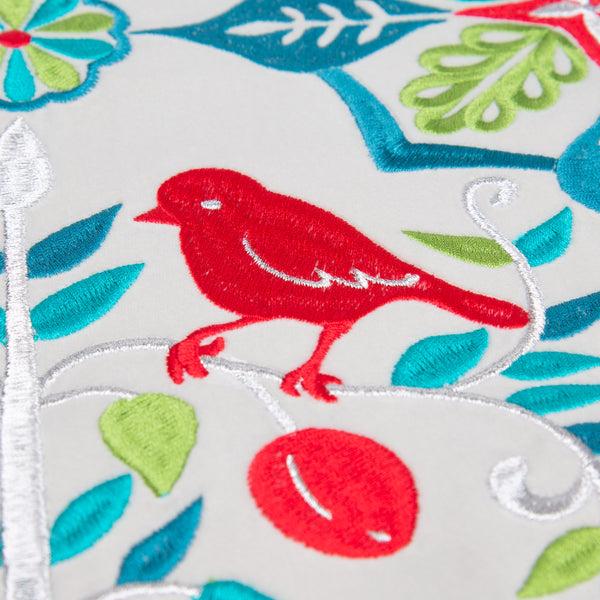 Pillow Perfect Indoor Christmas Snowflakes And Berries Pillow Mulitcolored 18-inch Throw Pillow