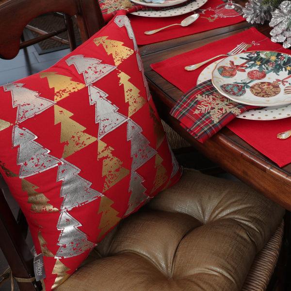 Pillow Perfect Indoor Christmas Stuart Red Napkin (Set Of 2)