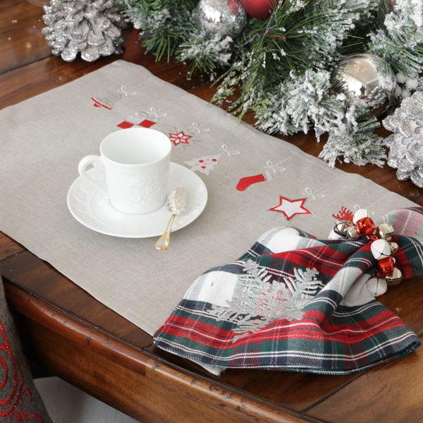 Pillow Perfect Indoor Christmas Stuart White Napkin Napkin (Set Of 2)