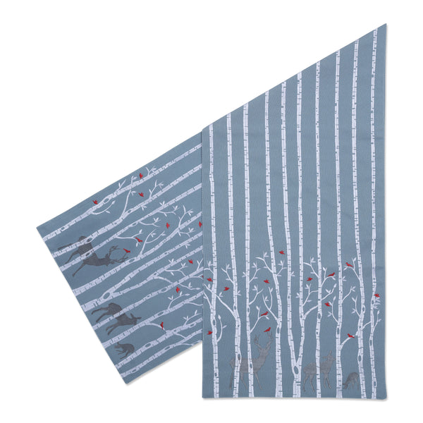 pillow perfect Indoor Christmas Woodland Deer 72-inch Table Runner