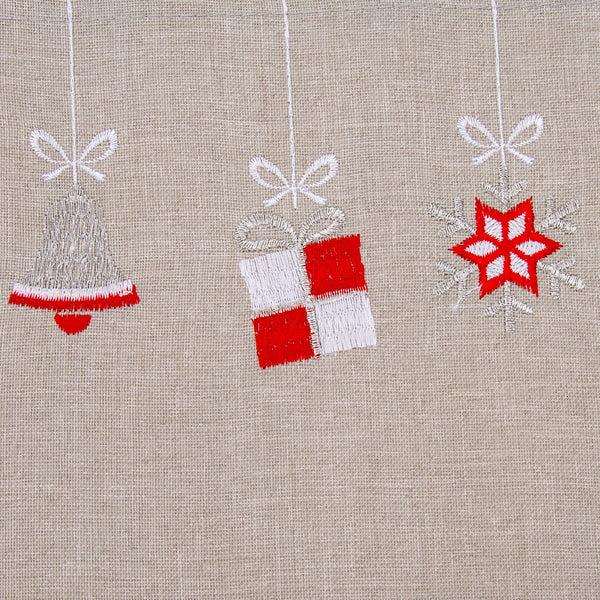 Pillow Perfect Indoor Hanging Christmas Ornaments Grey/Red Placemat (Set Of 2)
