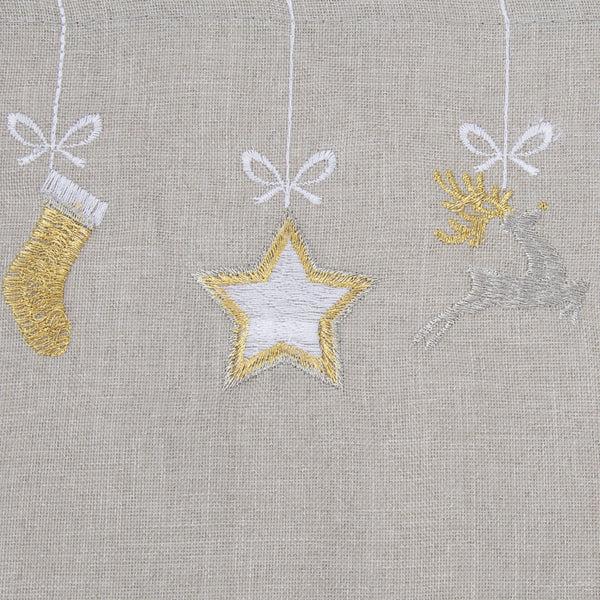 Pillow Perfect Indoor Hanging Christmas Ornaments Grey/White Placemat (Set Of 2)