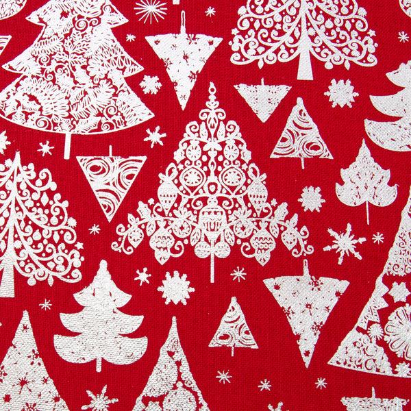 Pillow Perfect Indoor Metallic Christmas Trees Red Placemat (Set Of 2)
