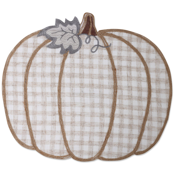 pillow perfect Indoor Pumpkin Check Natural Placemat