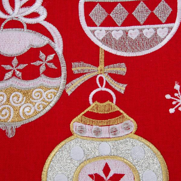 Pillow Perfect Indoor Sparkling Christmas Ornament 72-inch Table Runner