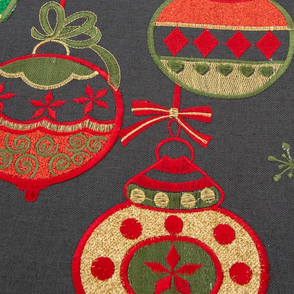 Pillow Perfect Indoor Sparkling Christmas Ornaments Multicolored 16.5-inch Throw Pillow