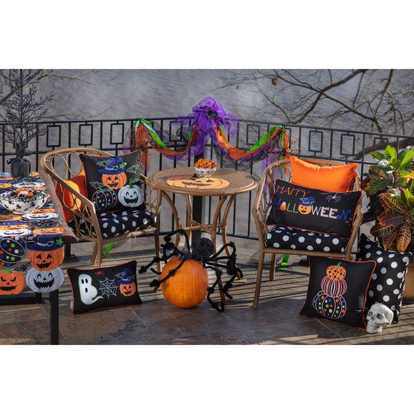 Pillow Perfect Jack-O-Lantern Orange Placemat (Set Of 2)