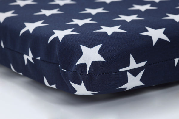 Pillow Perfect Macey Americana Blue Rounded Corners Seat Cushion (Set Of 2)