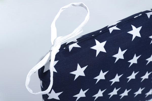 Pillow Perfect Macey Americana Blue Rounded Corners Seat Cushion (Set Of 2)