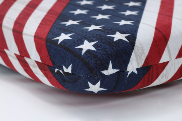 Pillow Perfect Major Americana Red Rounded Corners Seat Cushion (Set Of 2)