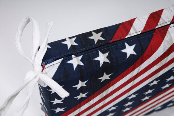 Pillow Perfect Major Americana Red Squared Corners Seat Cushion (Set Of 2)