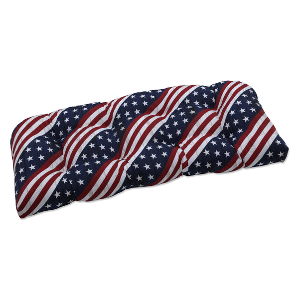 pillow perfect Major Americana Wicker Loveseat Cushion