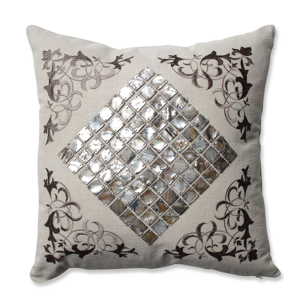pillow perfect Mother Of Pearl Sand 16.5-Inch Throw Pillow