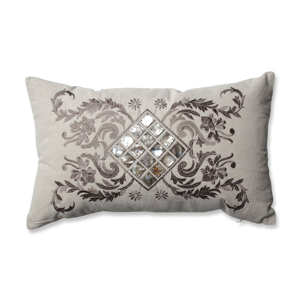 pillow perfect Mother of Pearl Sand Rectangular Throw Pillow