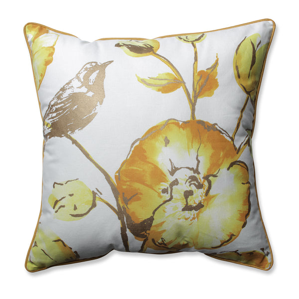 pillow perfect Olivia Yellow 16.5-Inch Throw Pillow