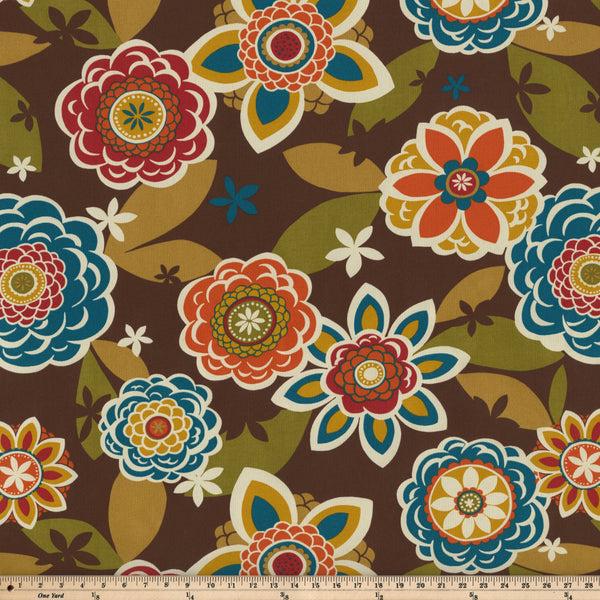 Pillow Perfect Outdoor/Indoor Annie Chocolate Fabric