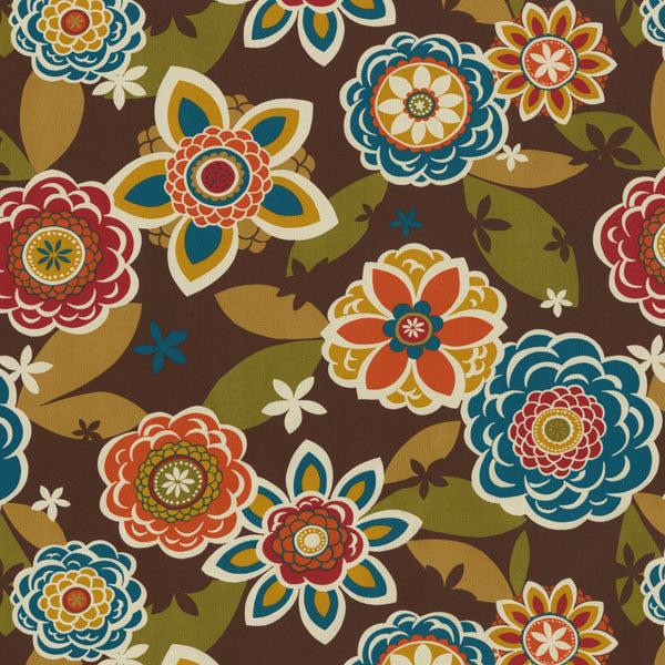 pillow perfect Outdoor/Indoor Annie Chocolate Fabric