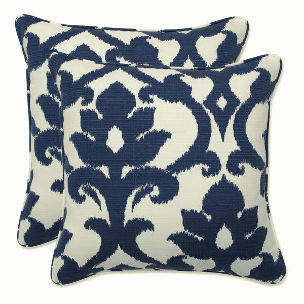 pillow perfect Outdoor/Indoor Basalto Navy 16.5-inch Throw Pillow (Set of 2)
