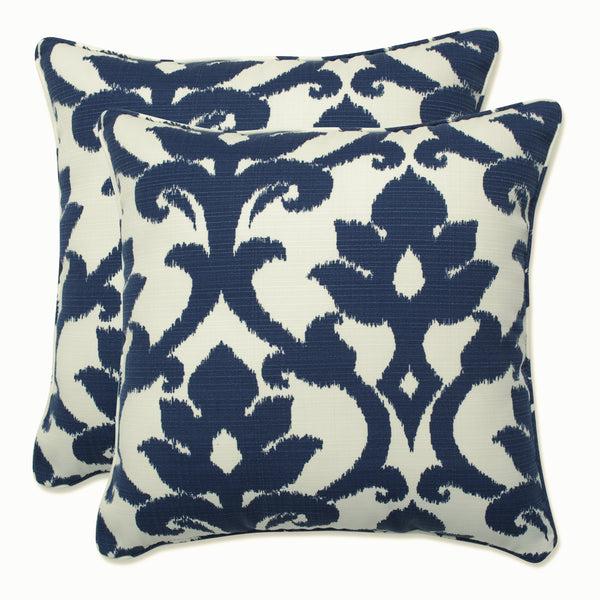 pillow perfect Outdoor/Indoor Basalto Navy 18.5-inch Throw Pillow (Set of 2)