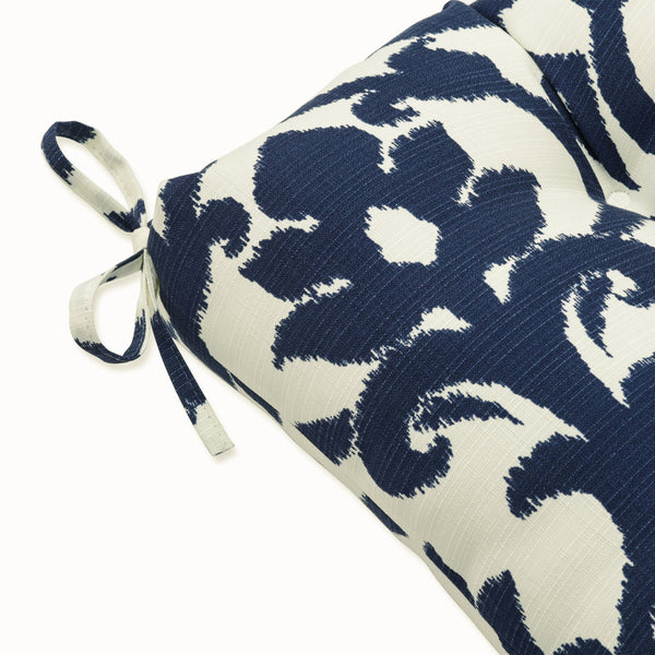 Pillow Perfect Outdoor/Indoor Basalto Navy 44" Blown Bench