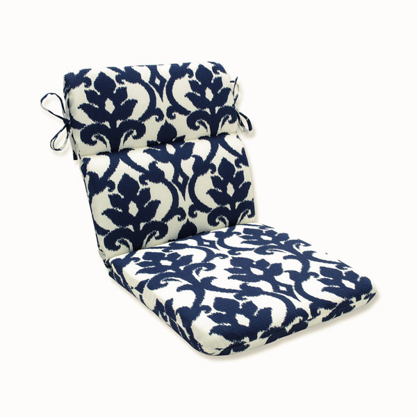 pillow perfect Outdoor/Indoor Basalto Navy Rounded Corners Chair Cushion