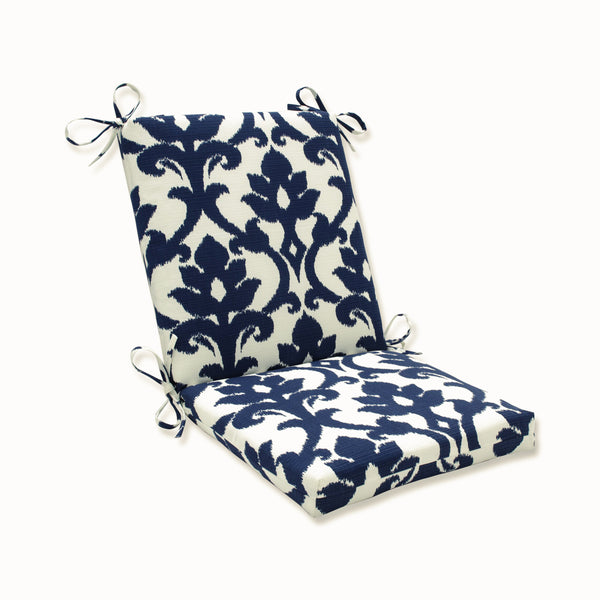 pillow perfect Outdoor/Indoor Basalto Navy Squared Corners Chair Cushion