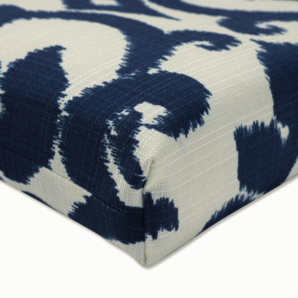 Pillow Perfect Outdoor/Indoor Basalto Navy Squared Corners Seat Cushion (Set Of 2)