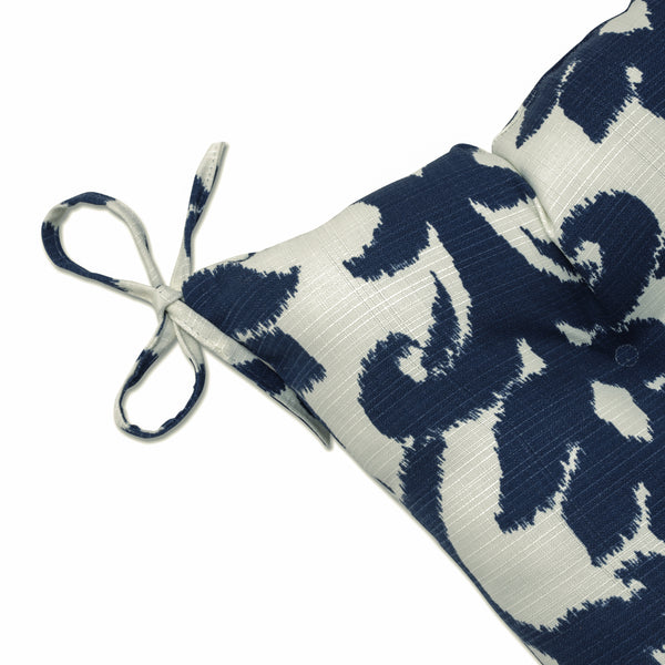 Pillow Perfect Outdoor/Indoor Basalto Navy Tufted Seat Cushions