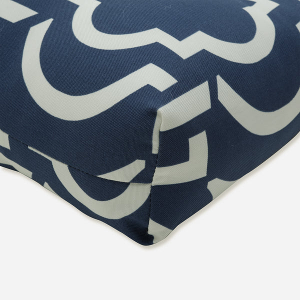 Pillow Perfect Outdoor/Indoor Carmody Navy 44" Blown Bench