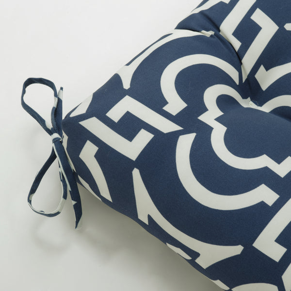 Pillow Perfect Outdoor/Indoor Carmody Navy 60" Blown Bench