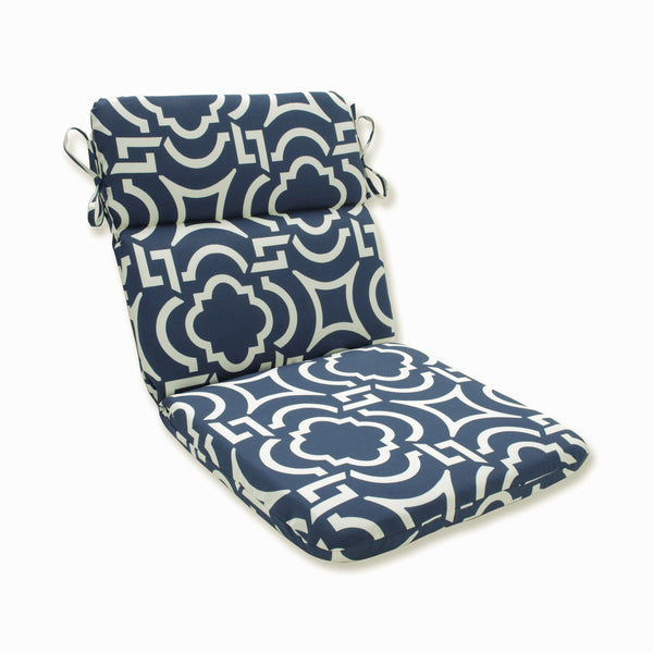 pillow perfect Outdoor/Indoor Carmody Navy Rounded Corners Chair Cushion