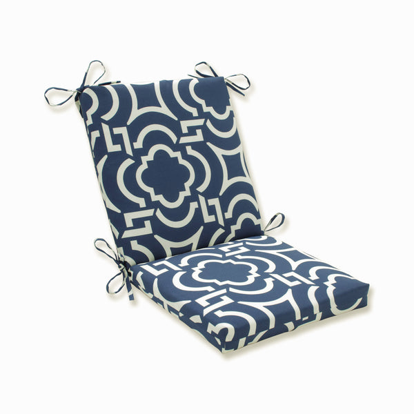 pillow perfect Outdoor/Indoor Carmody Navy Squared Corners Chair Cushion