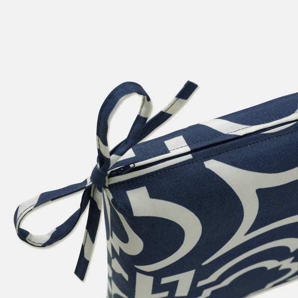 Pillow Perfect Outdoor/Indoor Carmody Navy Squared Corners Seat Cushion (Set Of 2)