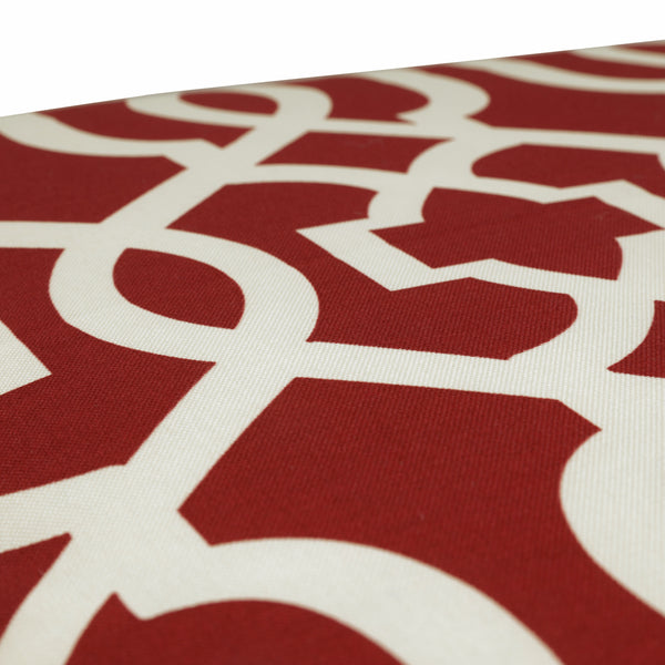 Pillow Perfect Outdoor/Indoor New Geo Red 44" Blown Bench