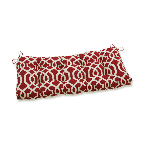 pillow perfect Outdoor/Indoor New Geo Red 44" Blown Bench