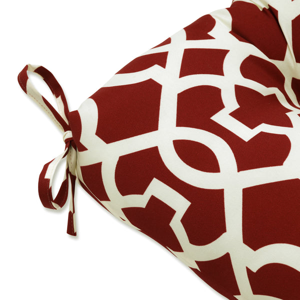 Pillow Perfect Outdoor/Indoor New Geo Red 48" Blown Bench
