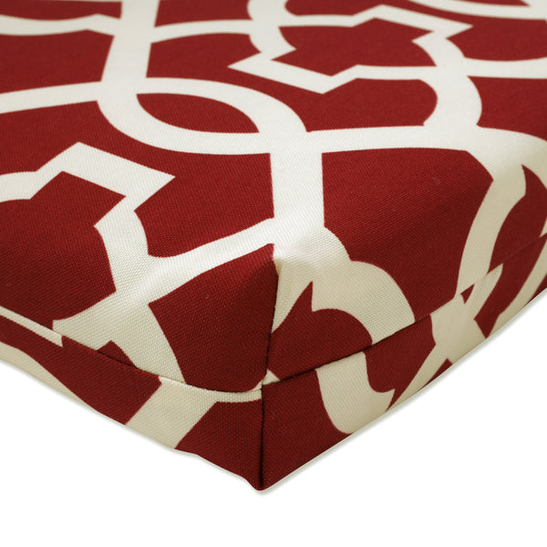 Pillow Perfect Outdoor/Indoor New Geo Red Chaise Lounge Cushion