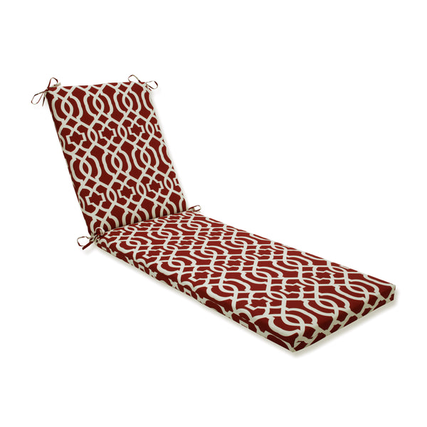 pillow perfect Outdoor/Indoor New Geo Red Chaise Lounge Cushion 80x23x3
