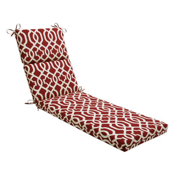 pillow perfect Outdoor/Indoor New Geo Red Chaise Lounge Cushion
