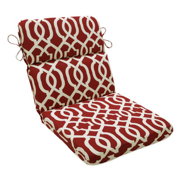 pillow perfect Outdoor/Indoor New Geo Red Rounded Corners Chair Cushion