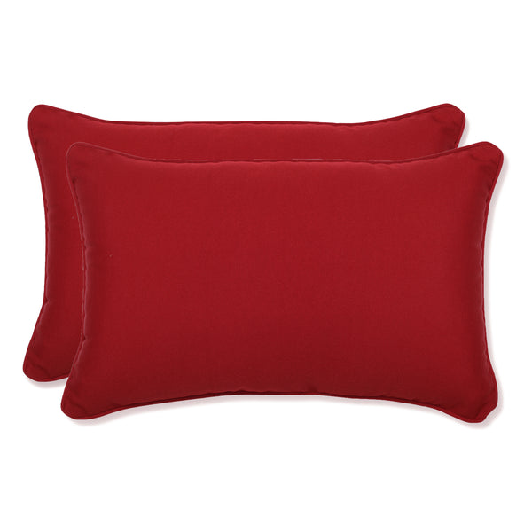 pillow perfect Outdoor/Indoor Pompeii Red Rectangular Throw Pillow (Set of 2)