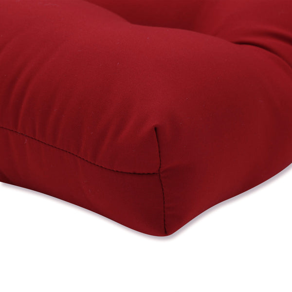 Pillow Perfect Outdoor/Indoor Pompeii Red Reversible Chair Pad (Set Of 2)