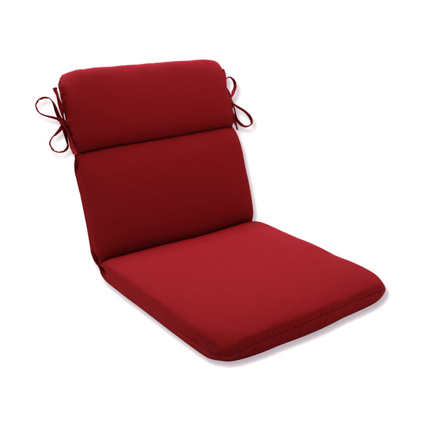 pillow perfect Outdoor/Indoor Pompeii Red Rounded Corners Chair Cushion