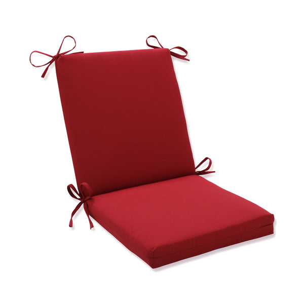 pillow perfect Outdoor/Indoor Pompeii Red Squared Corners Chair Cushion