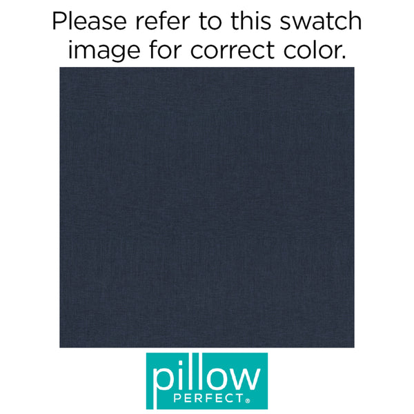 Pillow Perfect Outdoor/Indoor Rave Indigo Reversible Chair Pad (Set Of 2)