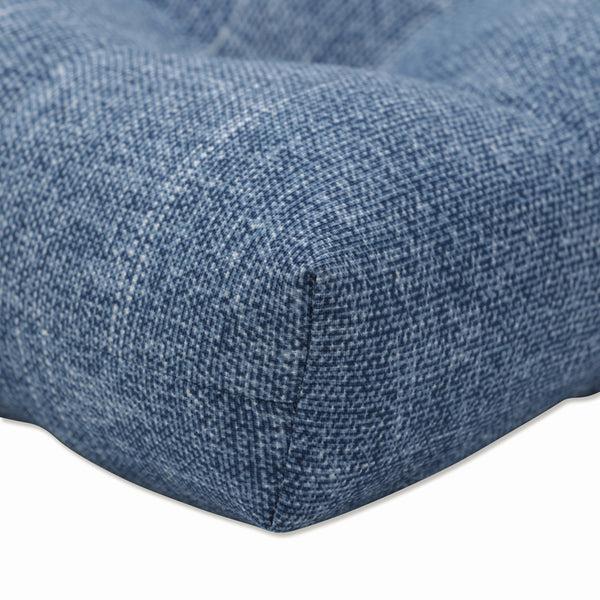 Pillow Perfect Outdoor/Indoor Tory Denim Deluxe Tufted Chairpad (Set Of 2)