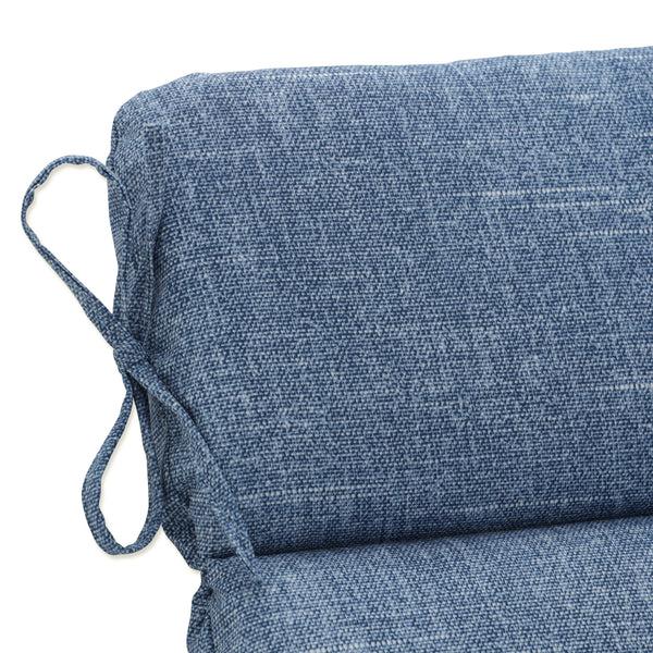 Pillow Perfect Outdoor/Indoor Tory Denim Rounded Corners Chair Cushion