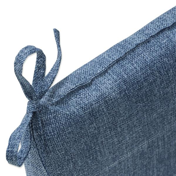 Pillow Perfect Outdoor/Indoor Tory Denim Rounded Corners Seat Cushion (Set Of 2)